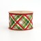 LaRibbons 2 1/2" Wired Ribbon | "Holiday Plaid" White/Red/Green | 10 Yard Roll